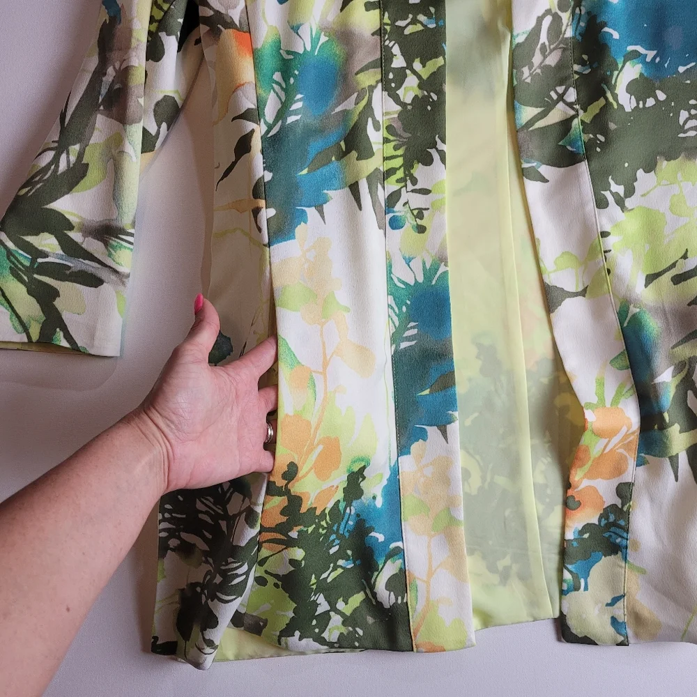 Chico's 0 Multicolor Abstract Jacket - Picture 3 of 11